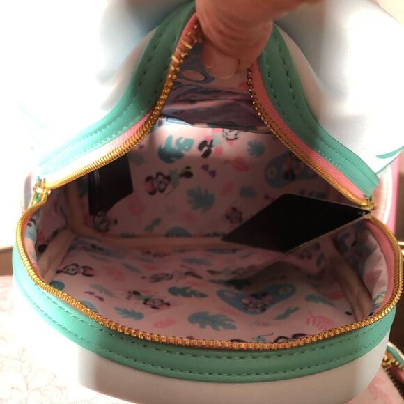 NWT Disney Womens Loungefly Mini Mouse Mini Backpack with Wallet Set Multicolor - Picture 5 of 5